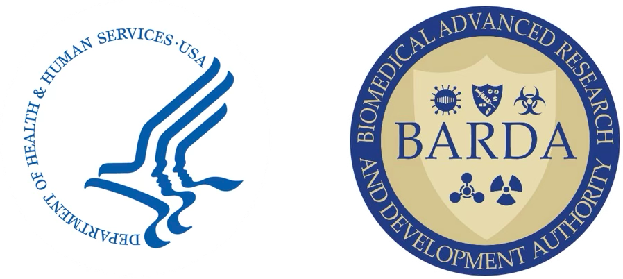 HHS and BARDA seals