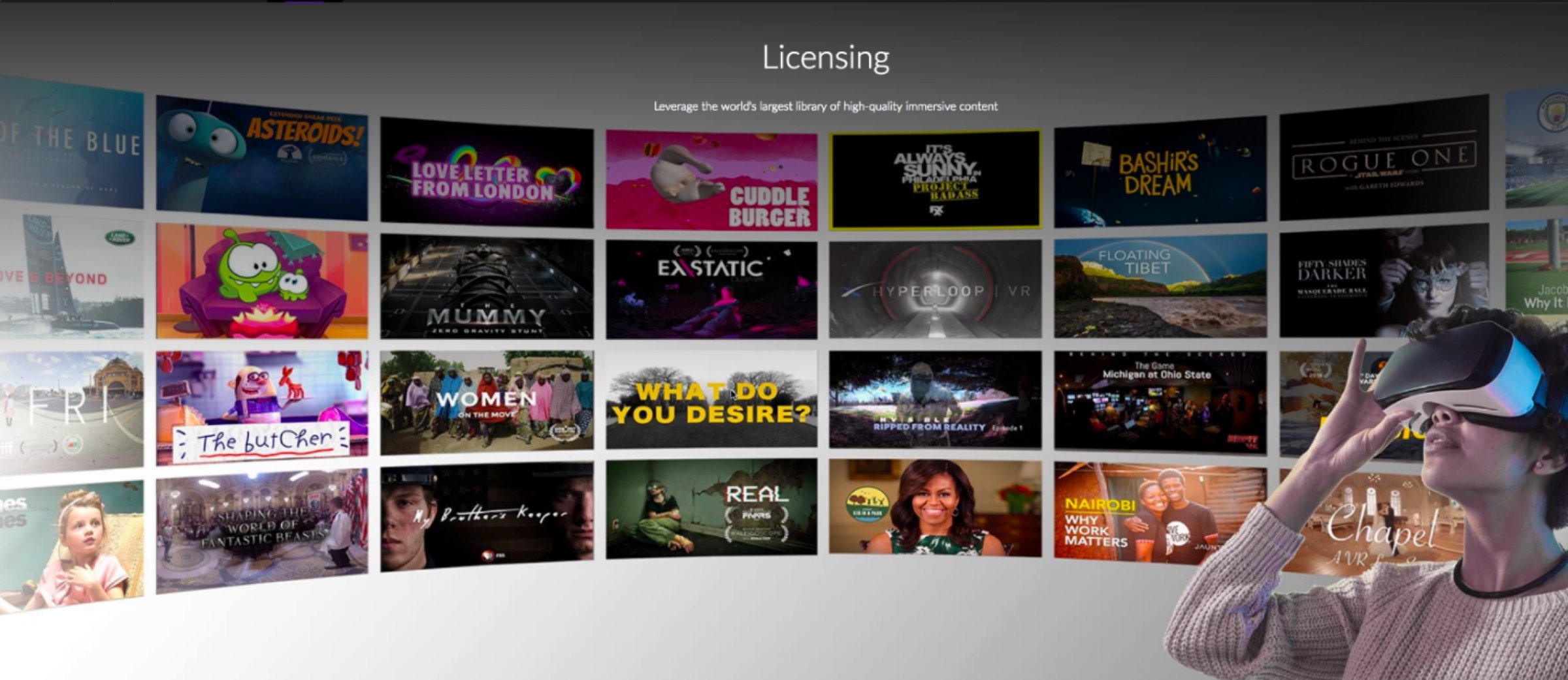Jaunt licensed content library