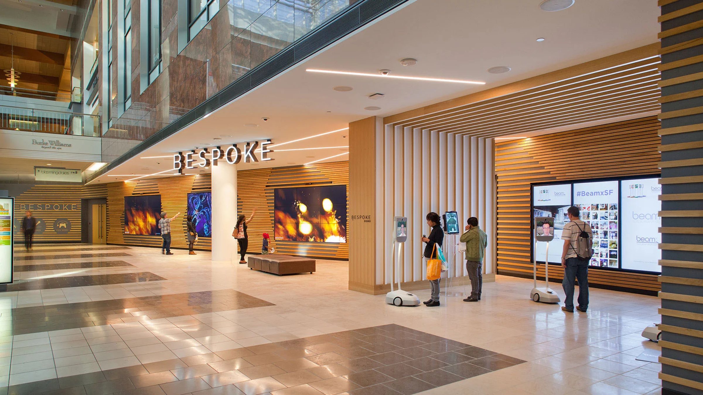 The Bespoke kiosk live in the mall